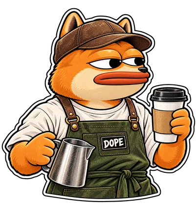 DOPE sticker: Barista