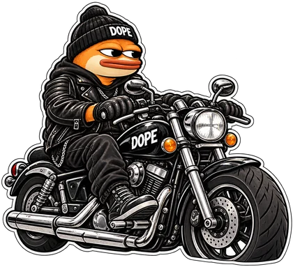 DOPE sticker: The biker