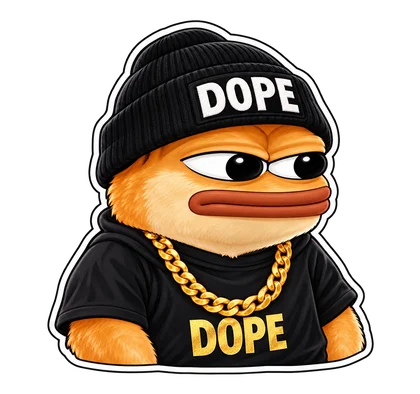 DOPE sticker: Beanie & chain