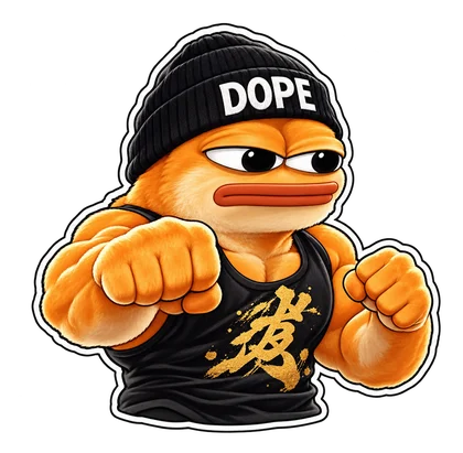 DOPE sticker: Beanie martial artist