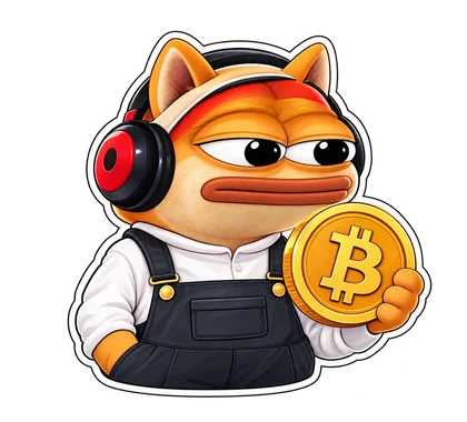DOPE sticker: Bitcoin headset