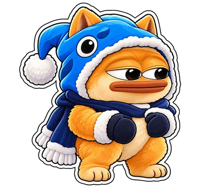 DOPE sticker: Blue cap & scarf