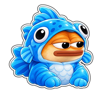DOPE sticker: Blue fish