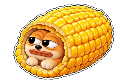DOPE sticker: Corn cob