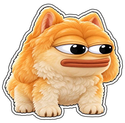DOPE sticker: Fluffy pup