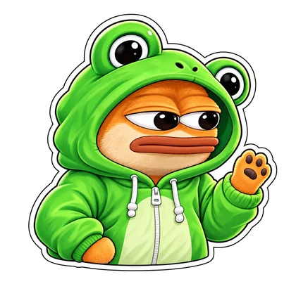 DOPE sticker: Frog hood