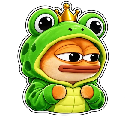 DOPE sticker: Frog prince pup