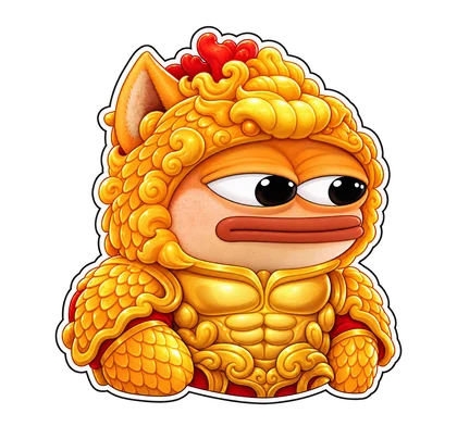 DOPE sticker: Golden dragon armor