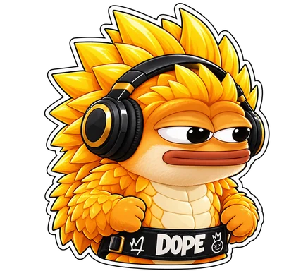 DOPE sticker: Golden hedgehog