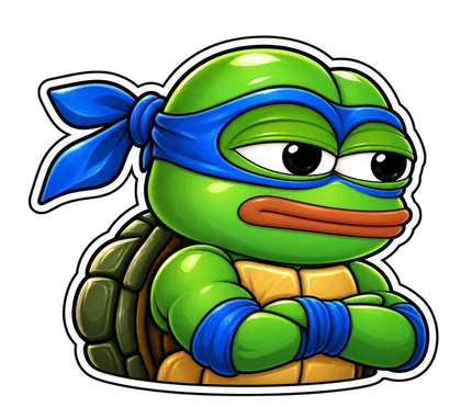 DOPE sticker: Green masked ninja
