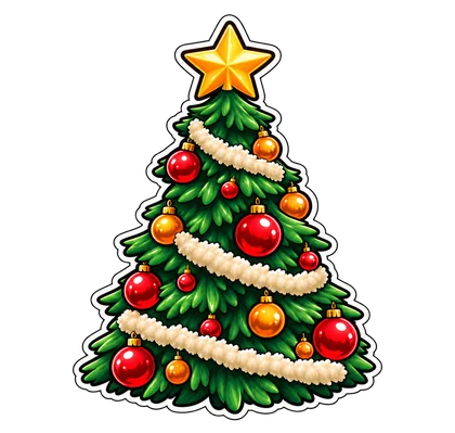 DOPE sticker: Holiday tree