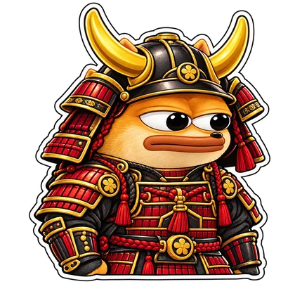 DOPE sticker: Horned samurai