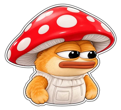 DOPE sticker: Mushroom cap