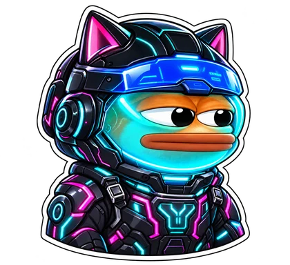 DOPE sticker: Neon cyber visor