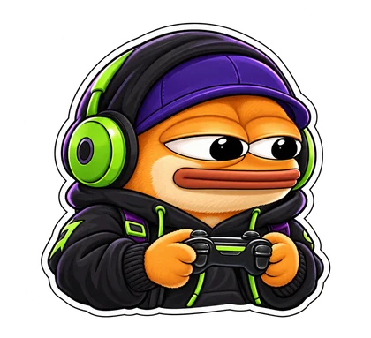DOPE sticker: Neon headset gamer