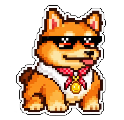 DOPE sticker: Pixel pup