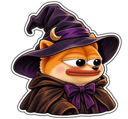 DOPE sticker: Pointed-hat witch