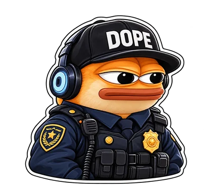 DOPE sticker: Police headphones