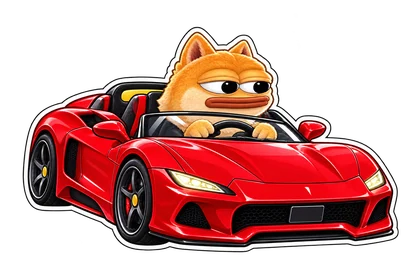 DOPE sticker: Red supercar