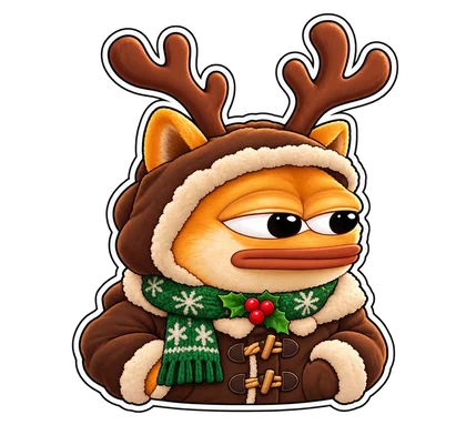 DOPE sticker: Reindeer suit