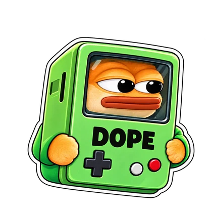 DOPE sticker: Retro console