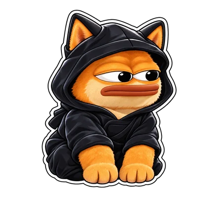 DOPE sticker: Seated shadow pup