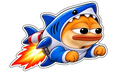 DOPE sticker: Shark rocket