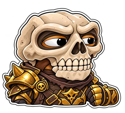 DOPE sticker: Skull knight