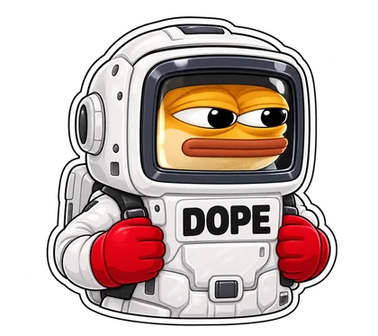 DOPE sticker: Square space suit