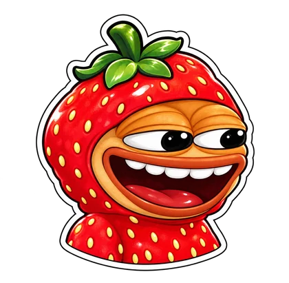 DOPE sticker: Strawberry grin