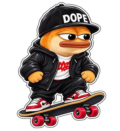 DOPE sticker: Street skater