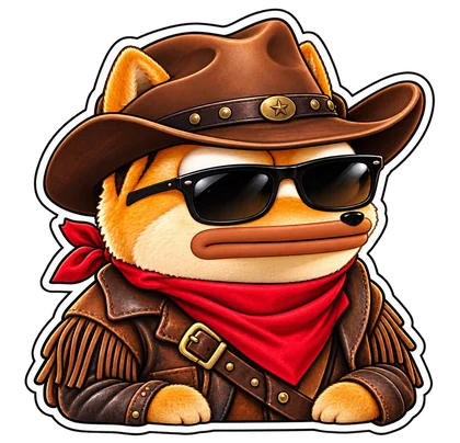 DOPE sticker: Western shades
