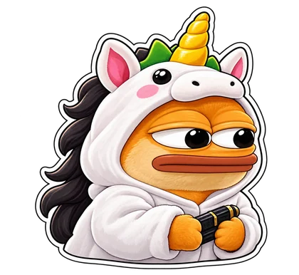 DOPE sticker: White unicorn