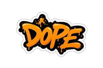 DOPE sticker: Orange DOPE