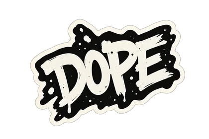 DOPE sticker: White DOPE