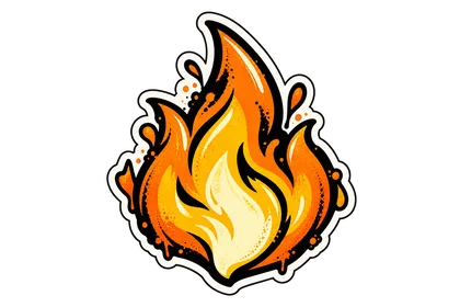 DOPE sticker: On fire