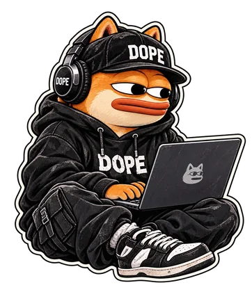 DOPE sticker: Laptop life
