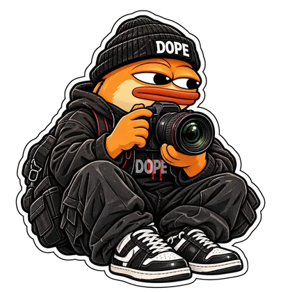 DOPE sticker: The photographer