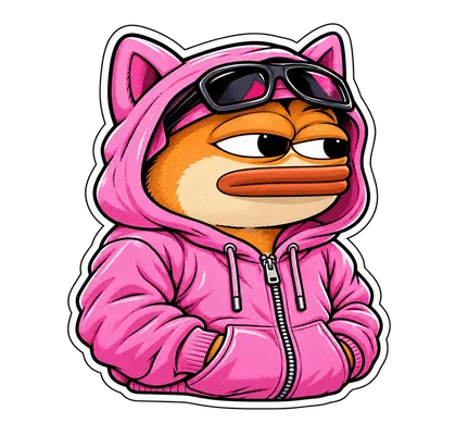 DOPE sticker: Pink hoodie