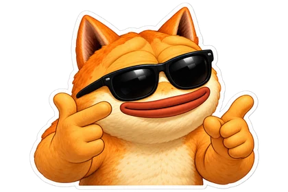 DOPE sticker: Finger guns