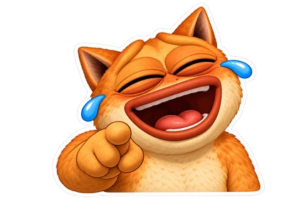 DOPE sticker: Laughing