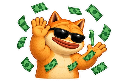 DOPE sticker: Money rain