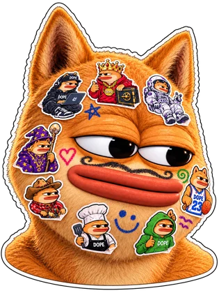 DOPE sticker: Sticker face