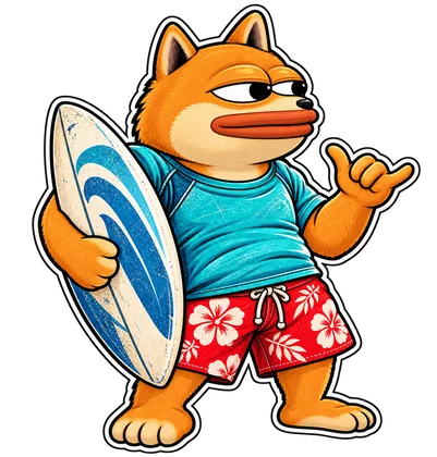 DOPE sticker: Surfer